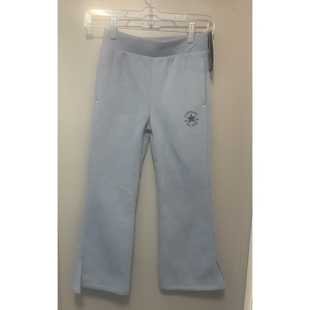 Converse All-Star Joggers Youth Size Small Flared Leg NWT Light Blue 24 X 21